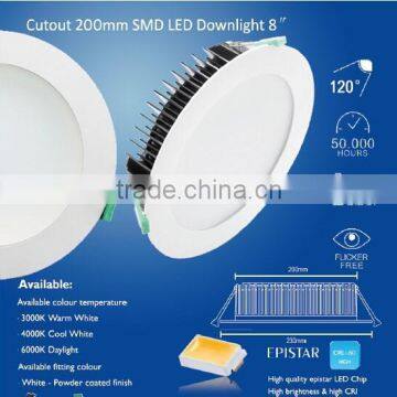 Cutout 200mm SMD LED Downlight 8" 35W