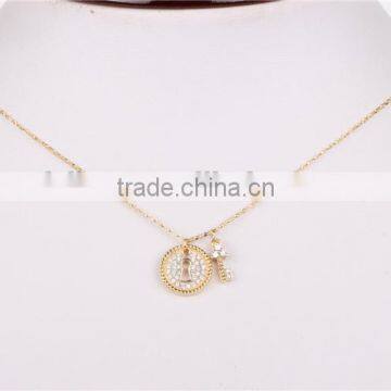 Wholesale Fashion Silver Lock and Key Pendant 925 Solid Silver Gold Plated Necklace photo-3