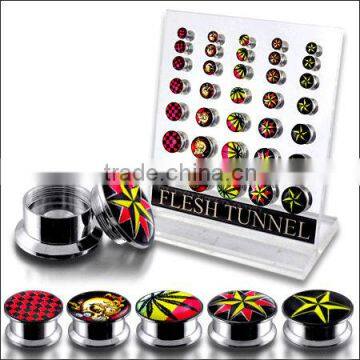 Stainless Steel Ear Gauges Tunnel Plug Expander Stretchers