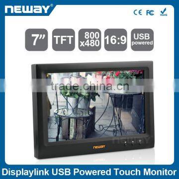 7 Inch USB Resistance Touch Screen TFT lcd Monitor with Professional Stand