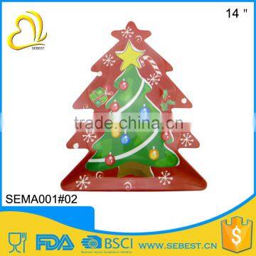 high quality plastic tree shape christmas candy dishes