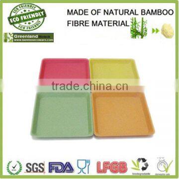 2015 cheap hotsale bamboo fibre bio tableware tray /cutlery tray/glass tray