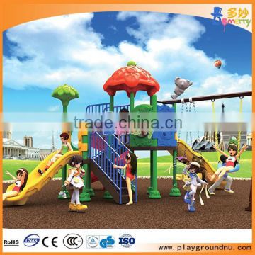 Wonderful colorful outdoor plastic used playground equipment with swing