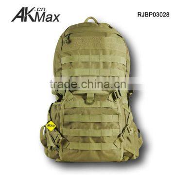 Military TAD System Khaki Utility Carrying Backpack Made of High Density Nylon