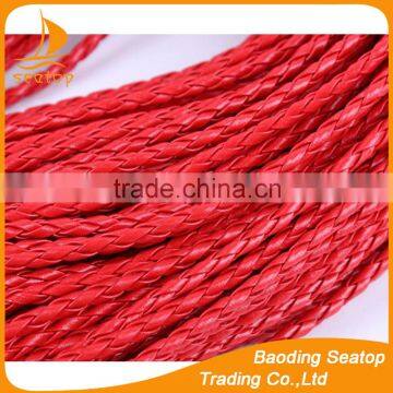 5mm genuine stingray round braided leather cord wholesale