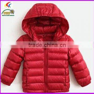 red children down jacket with attachable hood