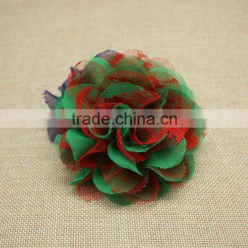 Bestselling Solid Christmas Lace Chiffon Hair Flower Headband Multicolor