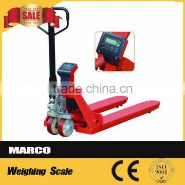 2000kg pallet jack scale with stainless steel pallet