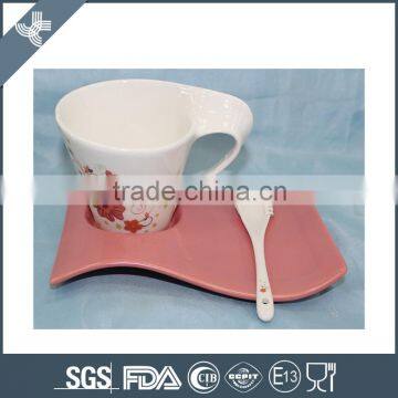 Wholesale fashionable hot sell white fine cheap 220CC CUP SETS