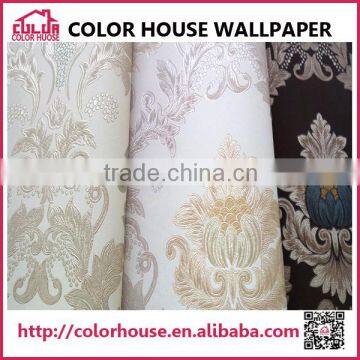 Luxury interior design vinyl 3D wallpaper printing wallcovering