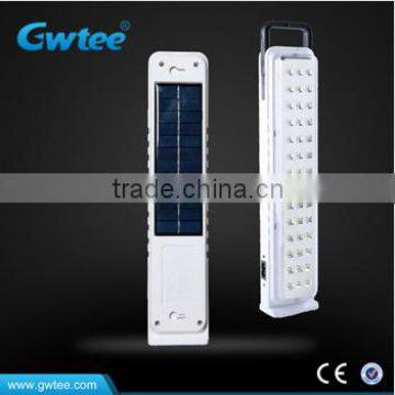 Solar panel rechargeable LED emergency light