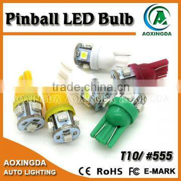 T10 Wedge 3528 5 LED Pinball Led Bulb AC DC 6.3V