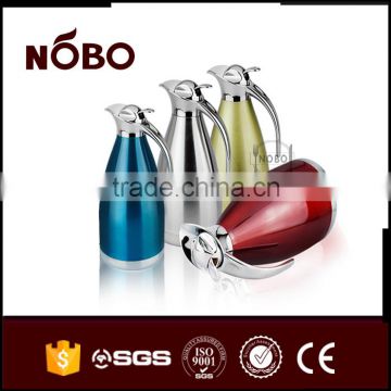 double wall stainless steel vacuum flask with spiral lid corlor surface