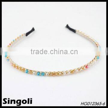 wholesale fashion colorful rhinestone twist headband wedding headband