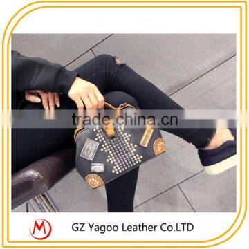 2016 Latest Leather Shoulder Messenger Bag Korean Hangbag With Leather Badge photo-6