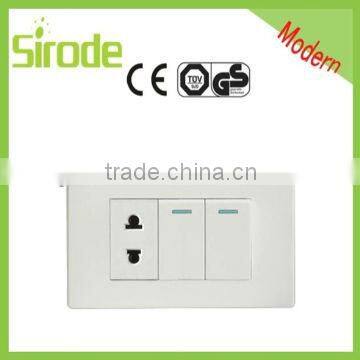 GP5024 Italian style 2G&2Pin switched socket