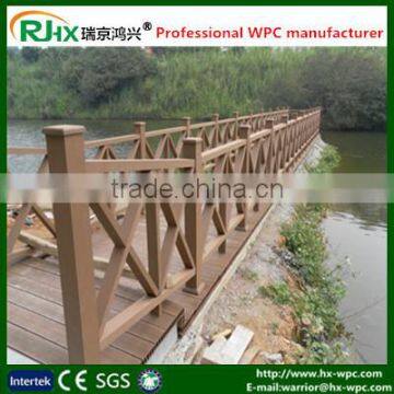 Wood composite decking for outdoor fence temporary fence