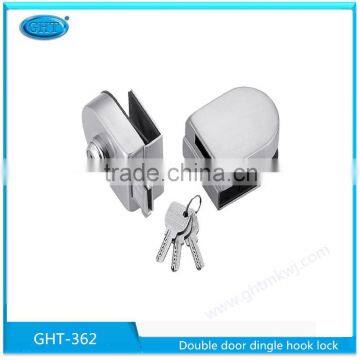 Stainless steel door hook lock for glass door