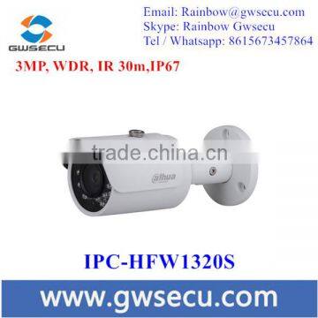 dahua security camera dahua ipc hfw1320S 3.0MP 30m ir camera with ip67 stock wholesale