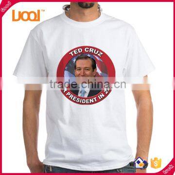 Plain White Custom Print Cheap Election T Shirts 100% Cotton