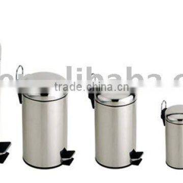 stainless steel pedal waste bin