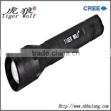 aluminum led flashlight torch light with focus zoom function