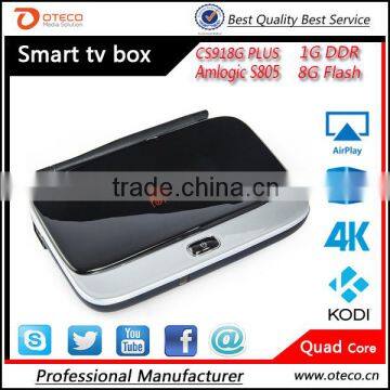 Original Amlogic S805 Android TV Box CS918G Plus tv box ultra HD 4K Quad Core Android 4.4 KODI14.2