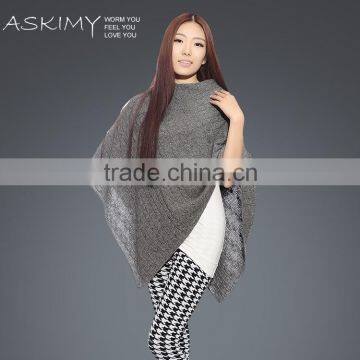 2015 High Quality Wool Hand Knitted Poncho