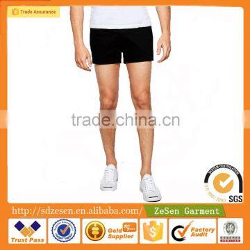 Wholesale Casual Men Denim Shorts In Stretch Slim Short Length Black