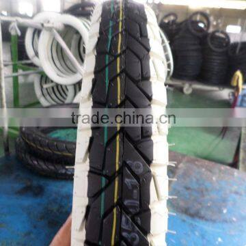 New pattern motorcycle tire with butyl or natural rubber tube