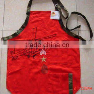 children kitchen apron&painting apron with customized logo cotton fabric made for promotion sales and kitchen,plane design
