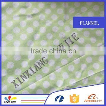 Best Sales 100% Cotton Woven Printed white and green dot Fabric