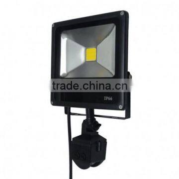 LED 20W IP65 Integrated Natural White Black PIR Outdoor Led Flood Light photo-2