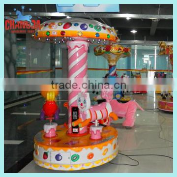 Theme park kids ride outdoor mini carousel horse