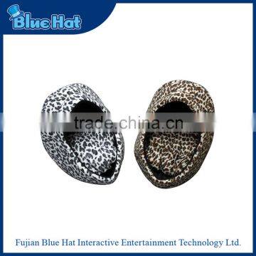 Newest promotional leopard print cave dog bed