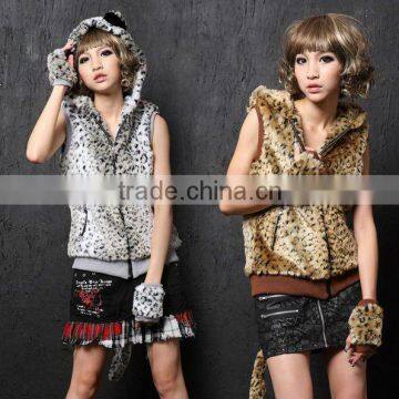 DOLLY CAT EAR HOODIE SOFT COTTON VEST JACKET #71189