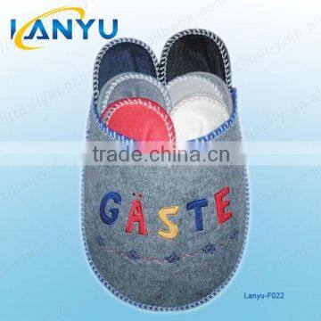 fashionable guest slippers with GASTE embroidery