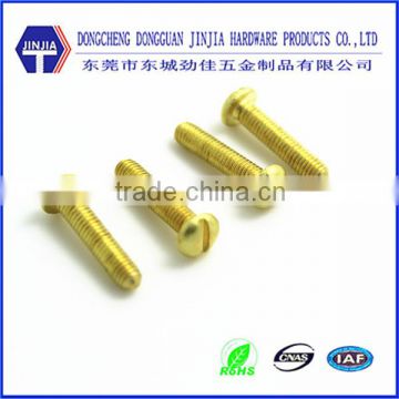 customed brass eletrical screw slot round head screw m3*14