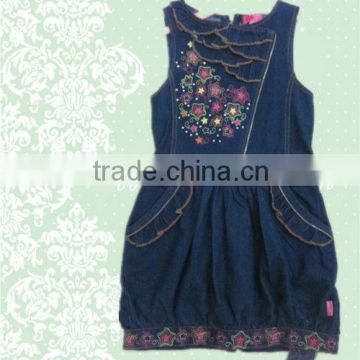 manufactury children girls denim dress