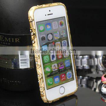 2014 hot selling wholesale Fashion Bling Crystal Diamond Bumper Case for iPhone 5