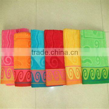 Good quality100%cotton jacquard velour beach towel