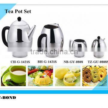 Oval-shaped tea set