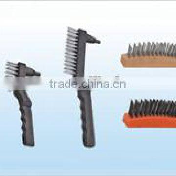 wooden or plastic handle wire brush electric welding brush