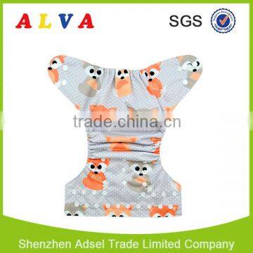 Alva 2016 Fox Pattern Free Shipping Wholesaler of Baby Cloth Diapers