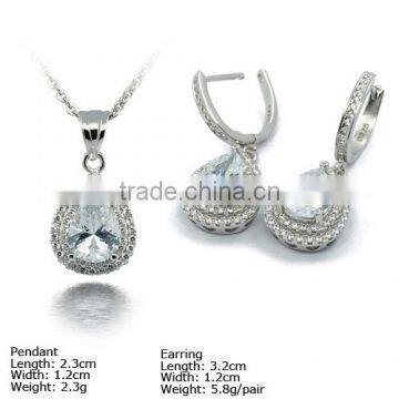 [SZH-1210] 925 Silver Jewelry Set With CZ Stones, Micro Pave Setting, Wedding Jewelry Sets. photo-5