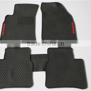 Carpet/Rubber Car Floor Mats Wagon Mat Black 5pk for Sonata photo-4