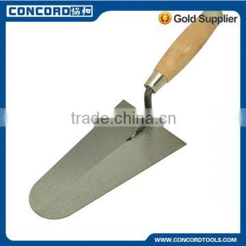 Italian pattern brick trowel w/through tang & metal end cap,heavy duty