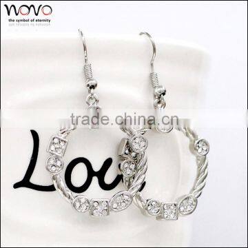 2015 Hot Design fashion Alloy silver Plating Charming Women Earring