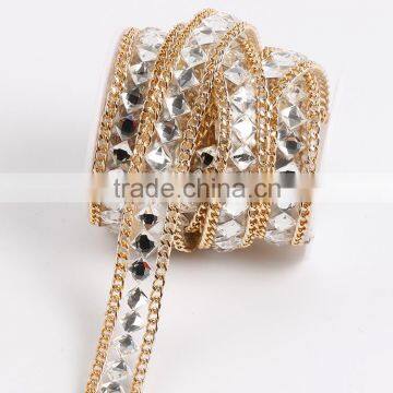 New model crystal diamond appliques chain for shoes accessories