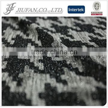 Jiufan Textile 2015 New Style Houndstooth Polyester Span Knitting Hacci Fabric For Clothing                        
                                                Quality Choice